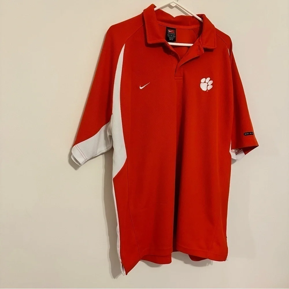 Nike Clemson Dri Fit Collar Shirt Sz-XL polo